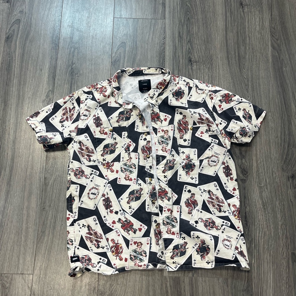 Men's Playing Card Print 10. Deep Shirt